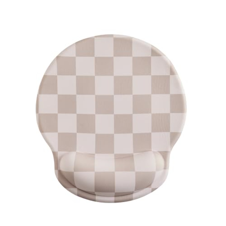 Laptop Accessories For Wrist Support - Checkered Mouse Pad with Gel Wrist