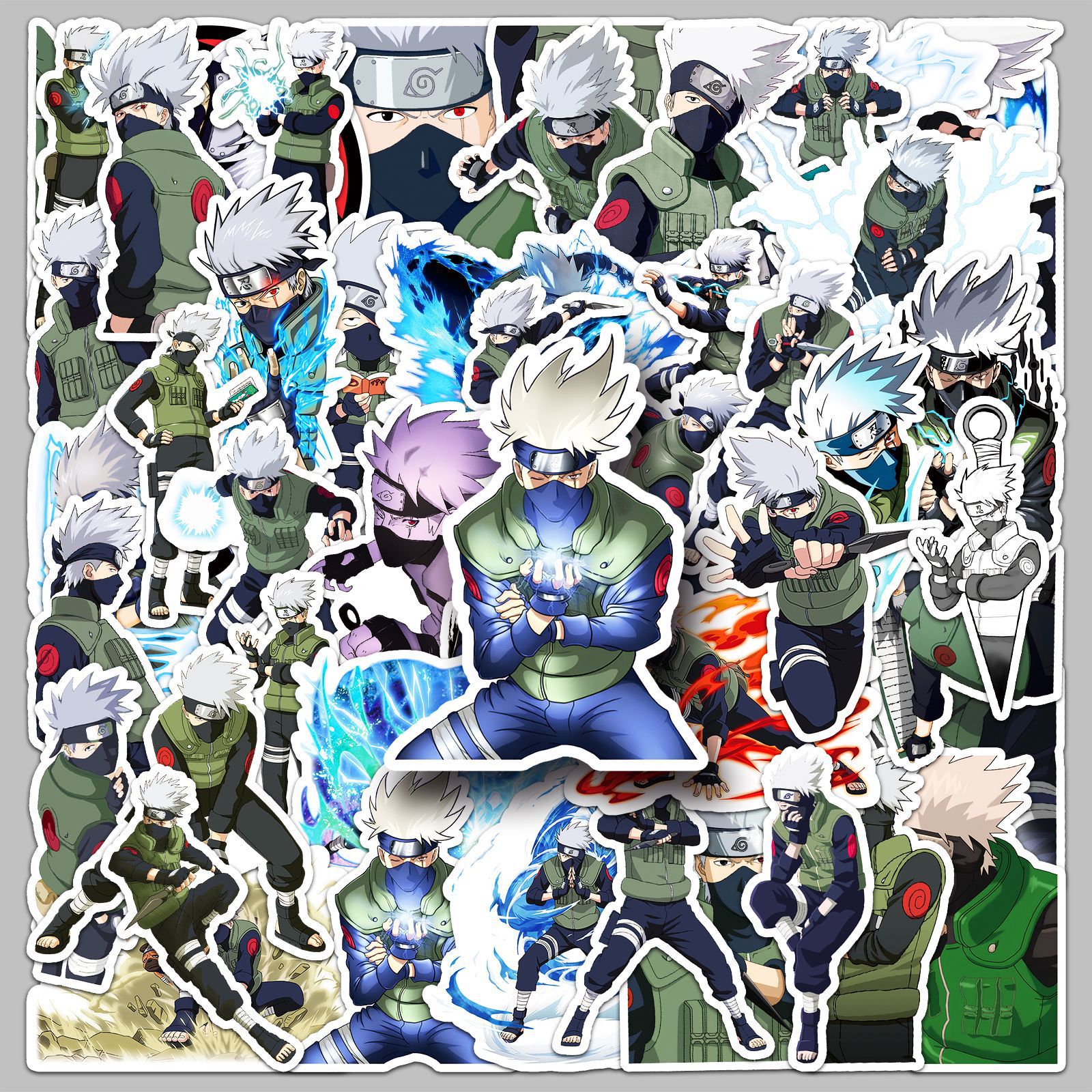 Laptop Accessories Wholesale - 50pcs Anime Naruto Hatake Kakashi‌ Graffiti