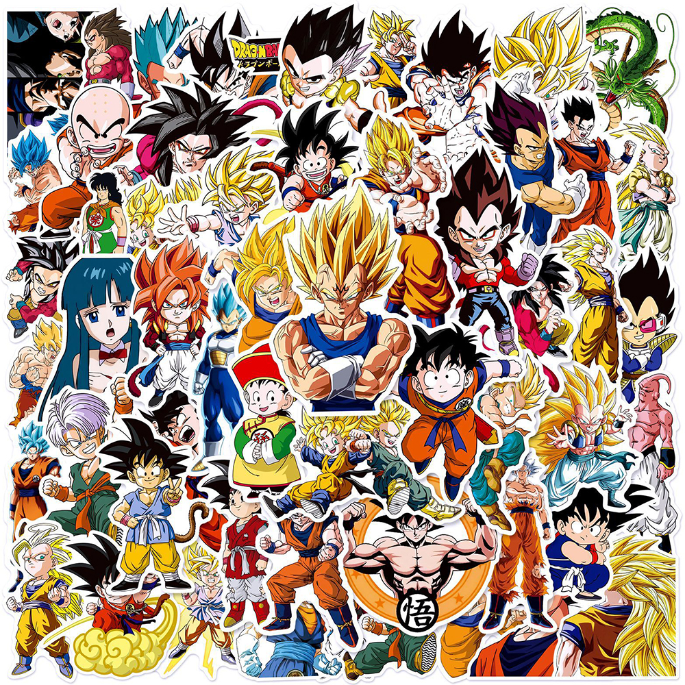 Laptop Accessories Wholesale - 50pcs Anime Dragon Ball Sticker Cartoon