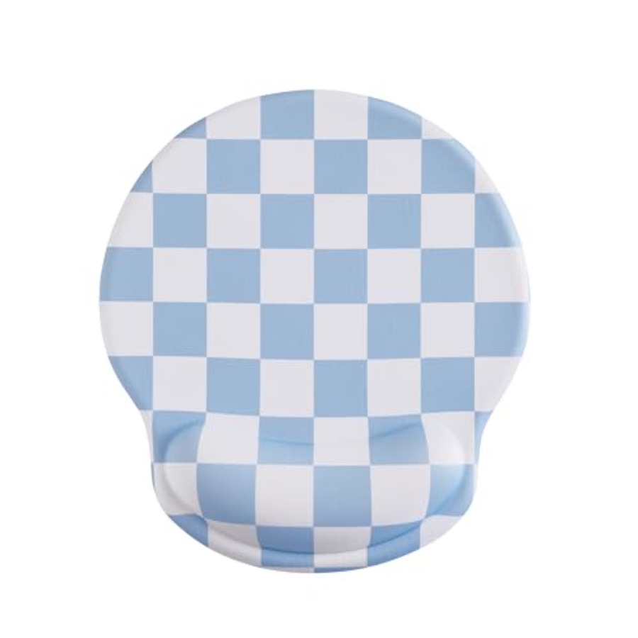 Laptop Accessories For Wrist Support - Checkered Mouse Pad with Gel Wrist