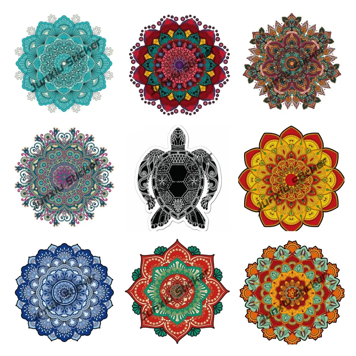 Yoga Laptop Accessories - Mandala Flowers Decal Creative Car Sticker