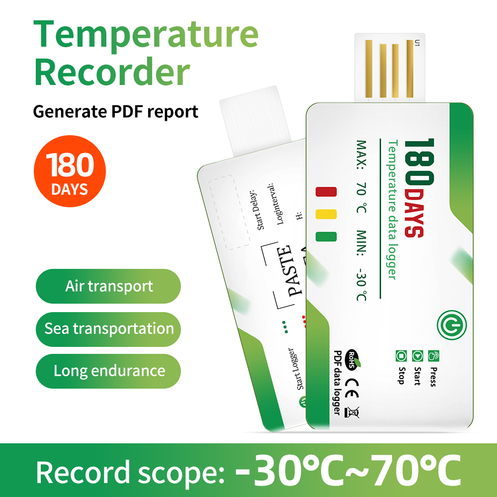 Monitor Portable Usb - Disposable Temperature Data Recorder Waterproof 180