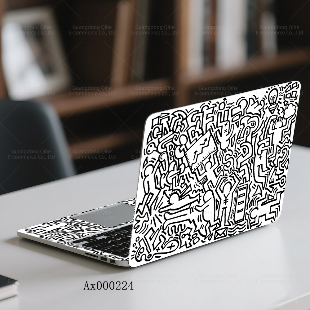 2Pcs Black White Doodle Laptop - Victus Laptop Accessories 리뷰 및 가격