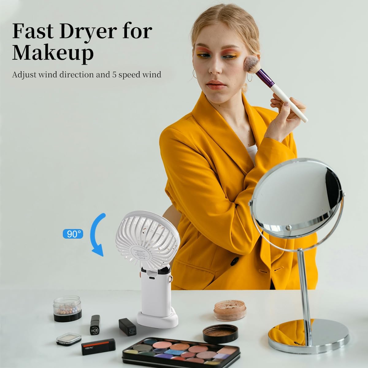 Handheld Mini Fan 3000mAh Fold - Monitor Portable Usb 리뷰 및 가격