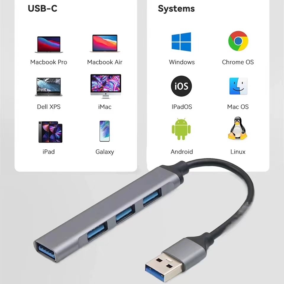 4-Port Multi-Splitter USB Hub  - Mac Laptop Accessories 리뷰 및 가격