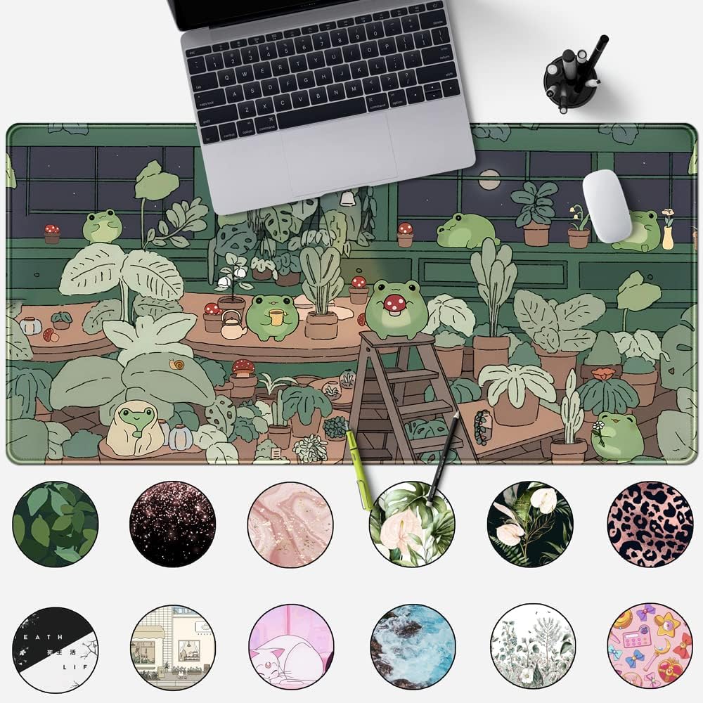 Cute Frog Mouse Pad Desk Mat,  - Laptop Accessories Images 리뷰 및 가격