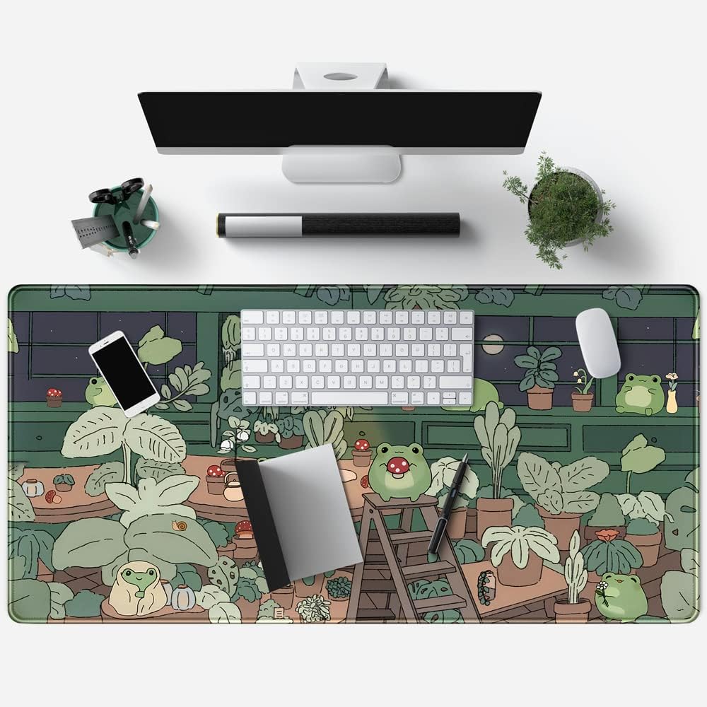 Cute Frog Mouse Pad Desk Mat,  - Laptop Accessories Images 리뷰 및 가격