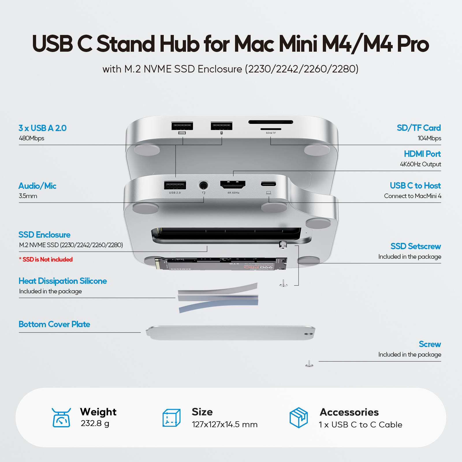 PULWTOP Mac Mini M4 Dock with  - Mac Laptop Accessories 리뷰 및 가격
