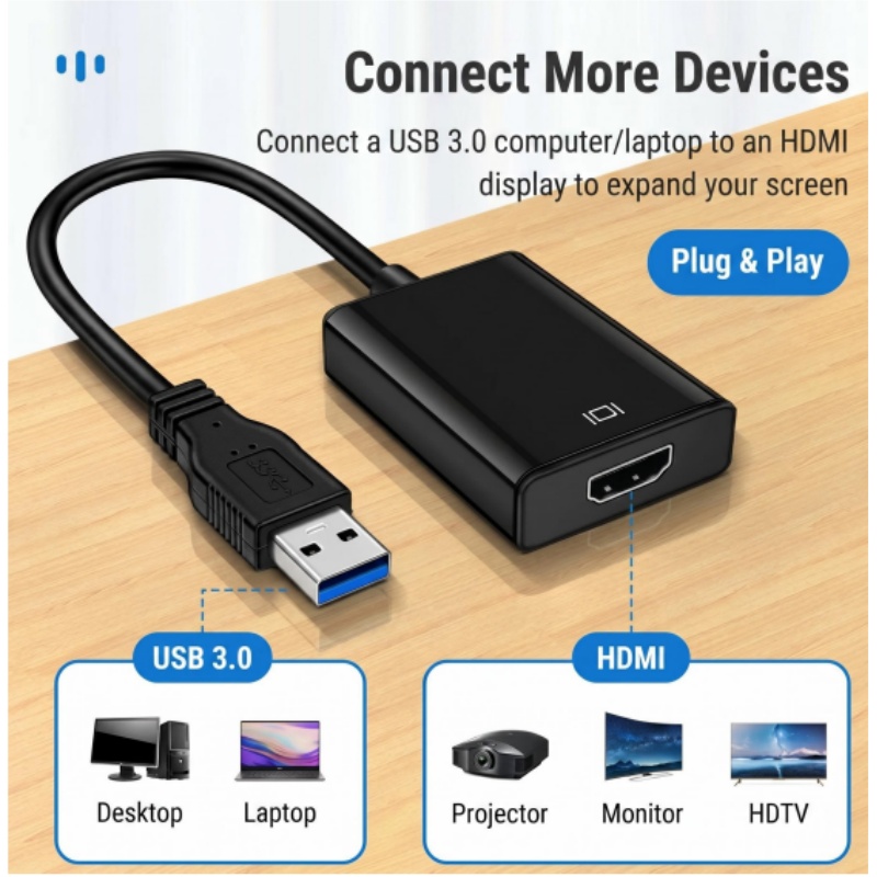 USB 3.0 to HDMI Female Adapter - Laptop Accessories Wholesale 리뷰 및 가격