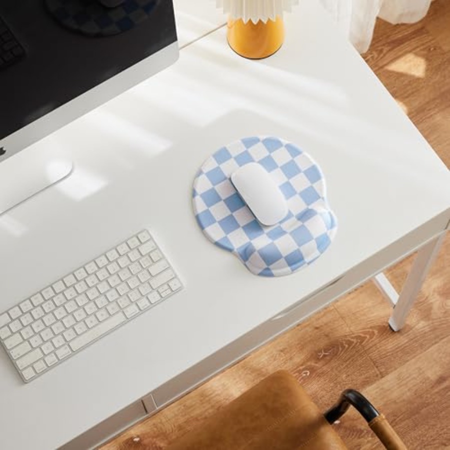 Checkered Mouse Pad with Gel W - Laptop Accessories For Wrist Support 리뷰 및 가격