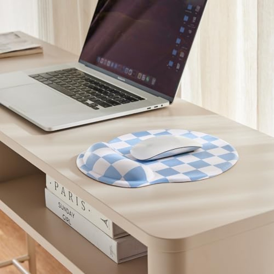 Checkered Mouse Pad with Gel W - Laptop Accessories For Wrist Support 리뷰 및 가격