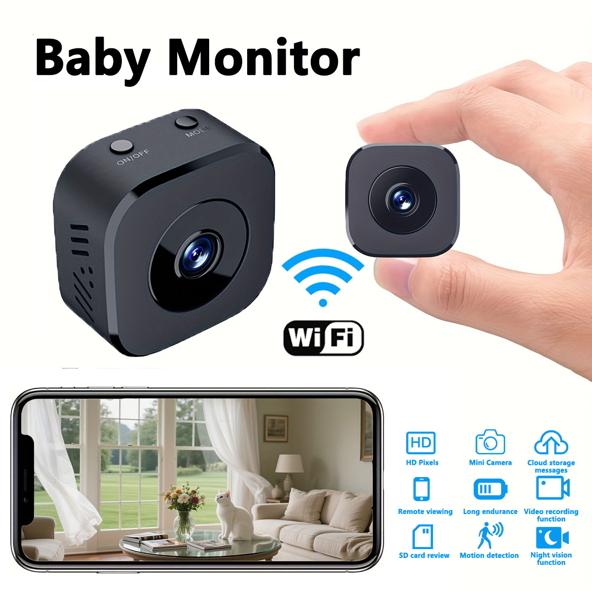 1080P HD Mini WiFi Camera Indo - Monitor Portable Usb 리뷰 및 가격