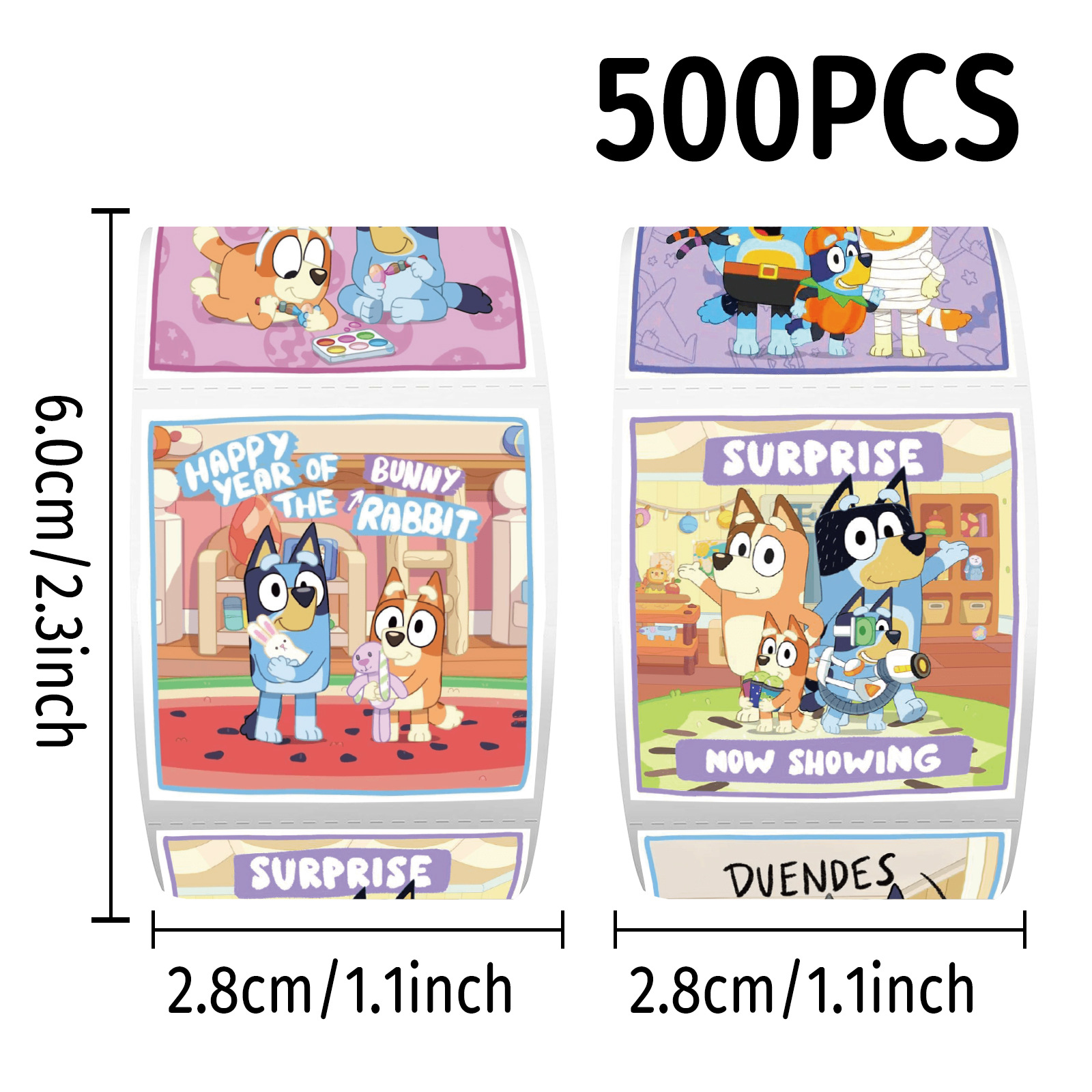 Wholesale 500Pcs/Roll Bluey St - Laptop Accessories Wholesale 리뷰 및 가격