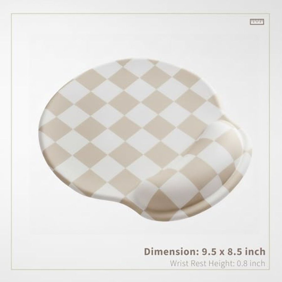 White Checkered Mouse Pad with - Laptop Accessories For Wrist Support 리뷰 및 가격