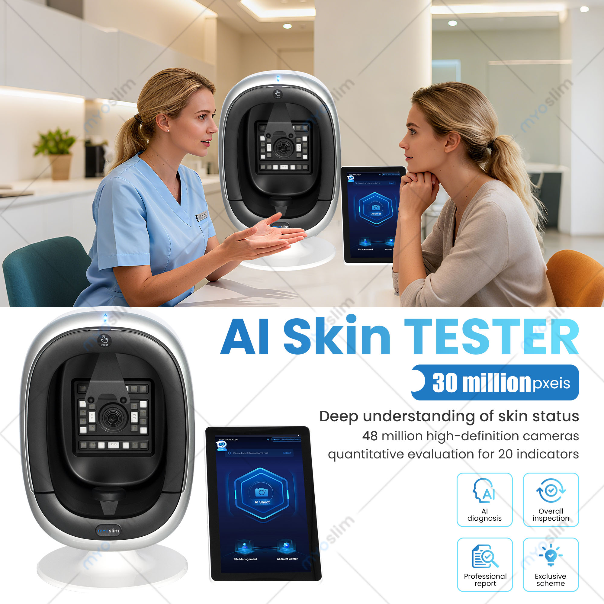 3D Skin Scanner Care Facial An - Monitor Portable Usb 리뷰 및 가격